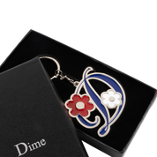 Porte-Clés Floral Surdimensionné - Argent