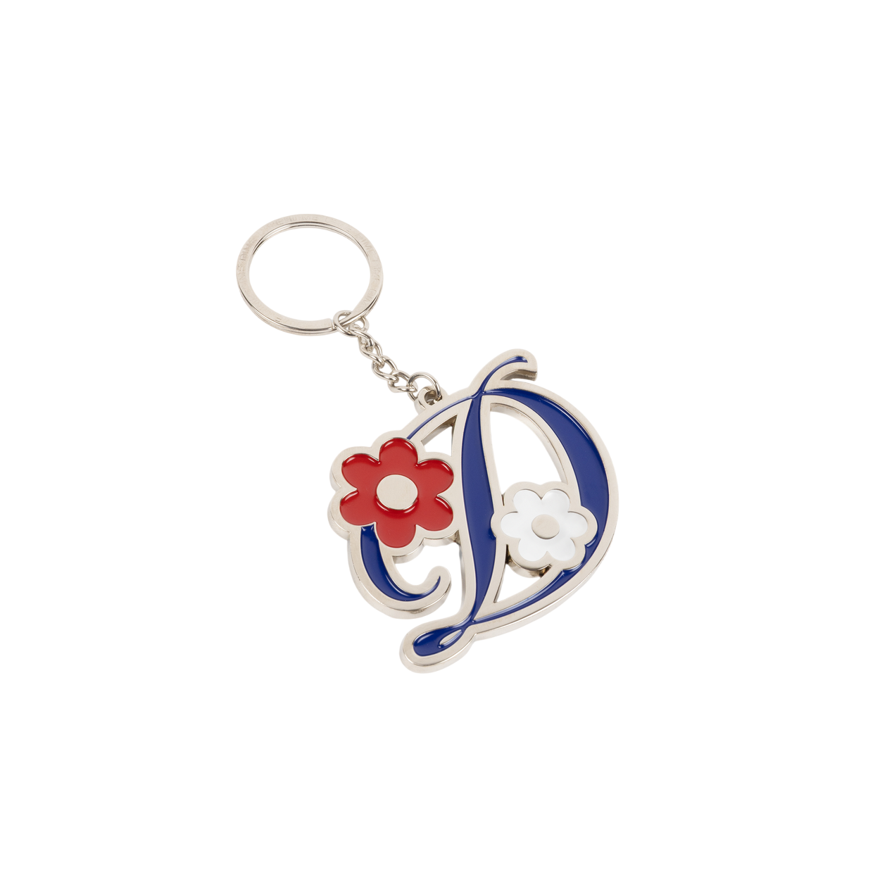 Porte-Clés Floral Surdimensionné - Argent