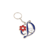 Porte-Clés Floral Surdimensionné - Argent