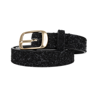 Ceinture en Cuir Dress - Noir Shaggy