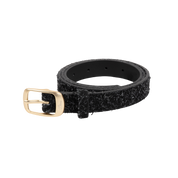 Ceinture en Cuir Dress - Noir Shaggy
