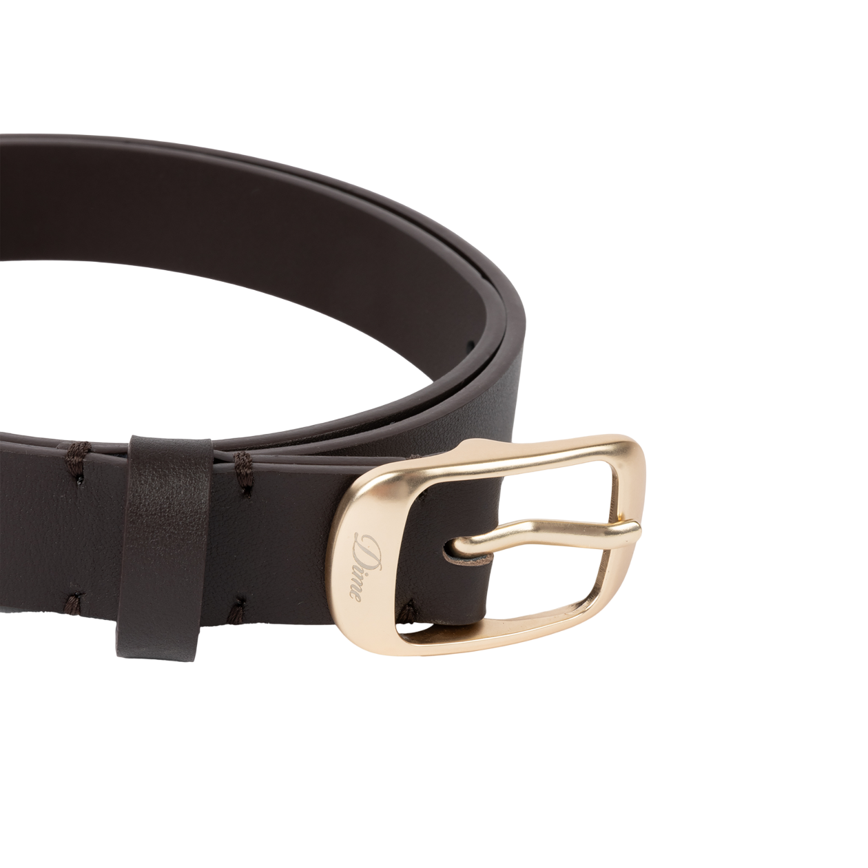 Ceinture en Cuir Dress - Brun