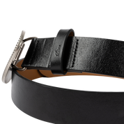 Skull Leather Belt - Black