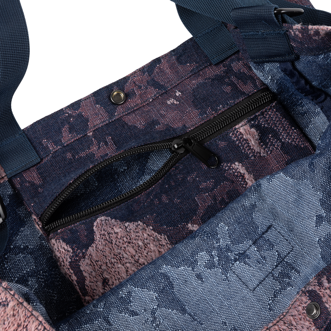 Distressed Messenger Bag - Pink Camo