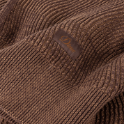 Wave Knit Scarf - Brown
