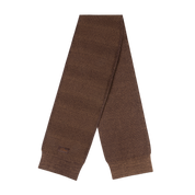 Wave Knit Scarf - Brown