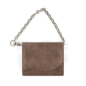 Portefeuille en Cuir avec Chaîne - Marron