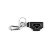 Cursive Porte-clés en cuir - Noir/Argent