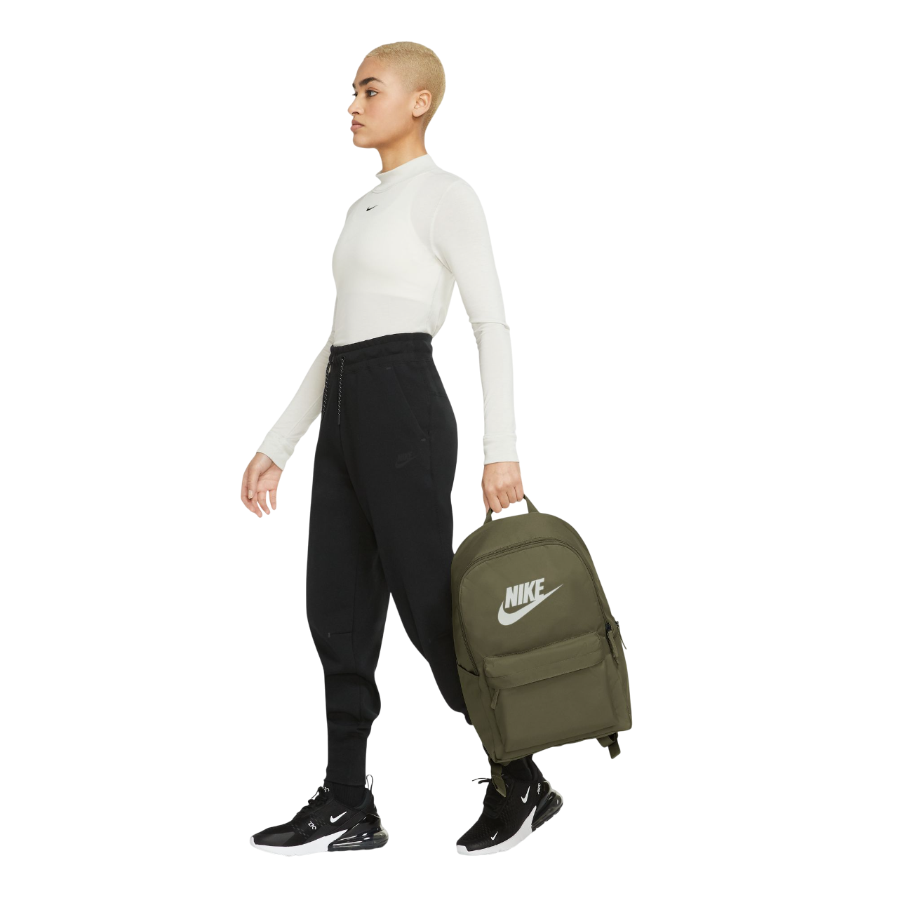 Nike Heritage Backpack (25L) - Medium Olive/Medium Olive/Summit White