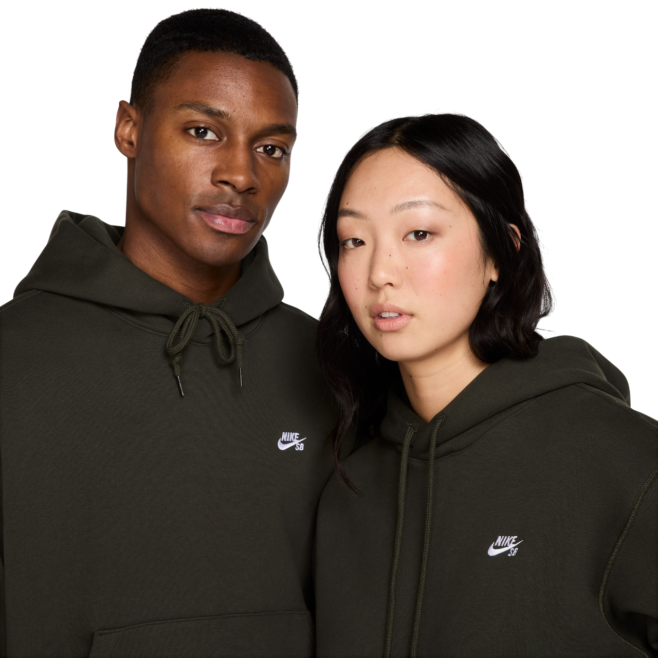 Fleece Sweat à Capuche Skate - Séquoia/Blanc
