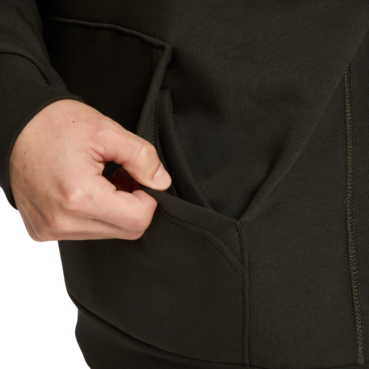 Fleece Sweat à Capuche Skate - Séquoia/Blanc