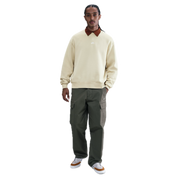 Fleece Skate Crew - Lite Khaki/White