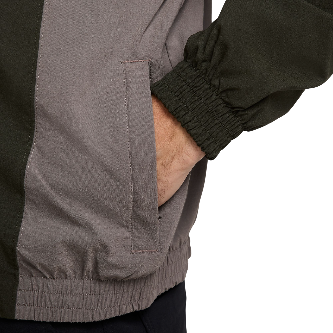 Full-Zip Veste de Skate Tissée - Séquoia/Cave Stone/Blanc