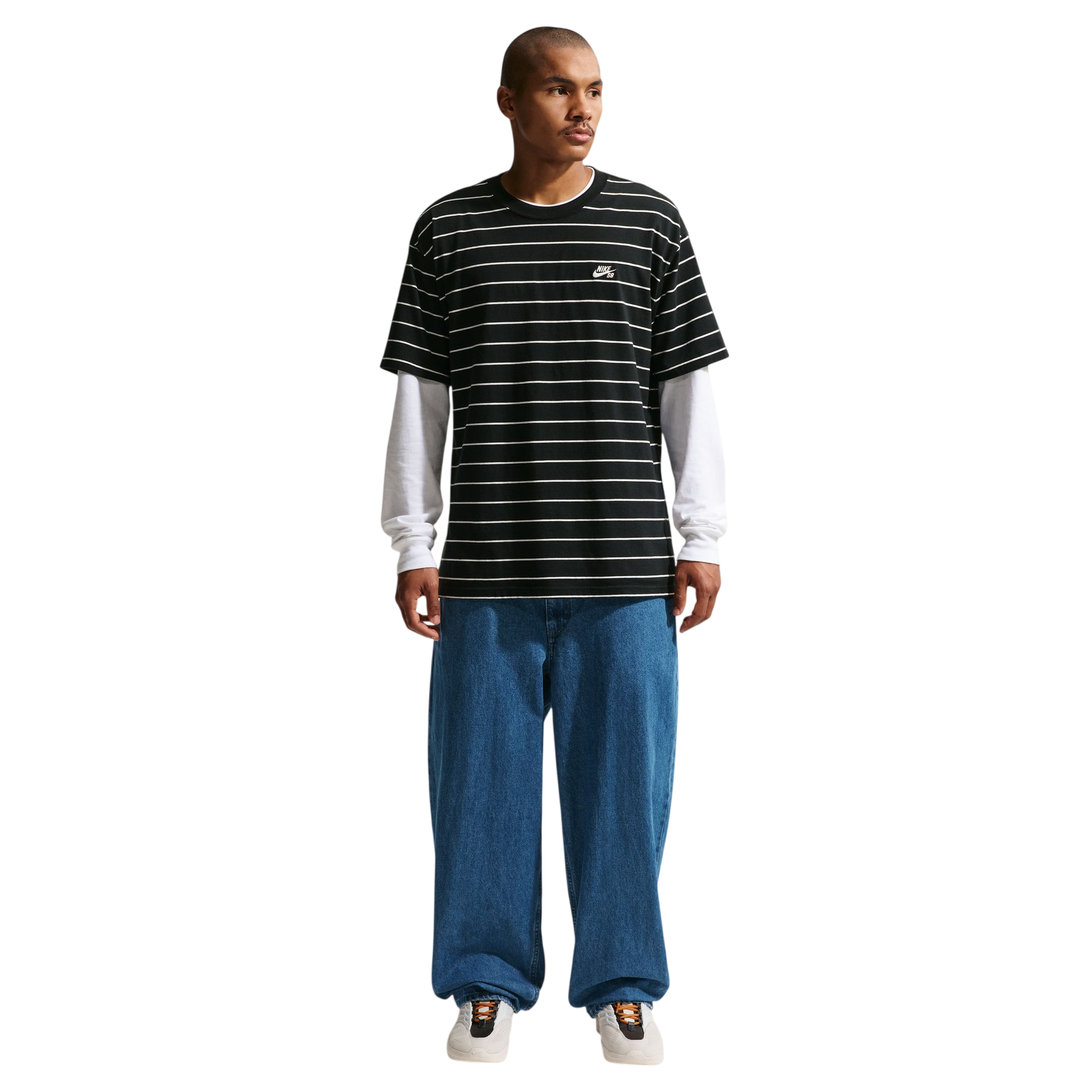 Loose Denim Skate Pants - French Blue