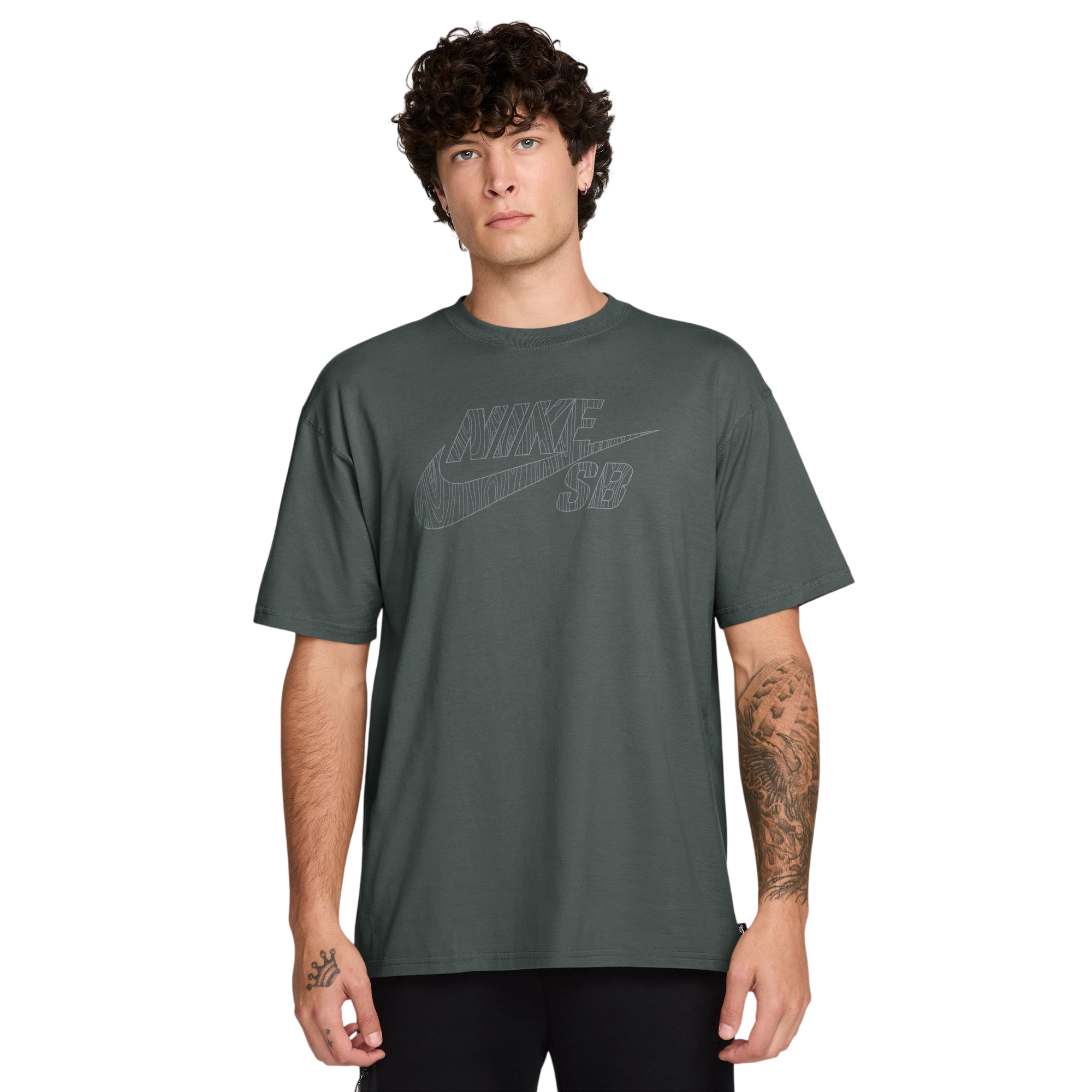 T-Shirt Skate - Vert Camo