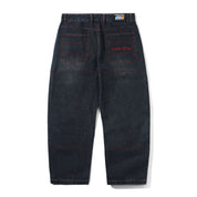 Aleka Denim Jeans - Washed Streaky Denim