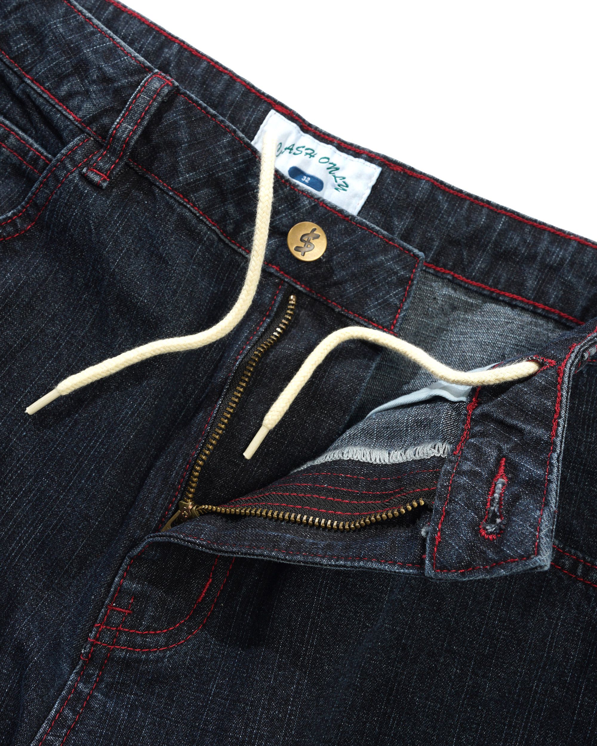 Aleka Denim Jeans - Washed Streaky Denim