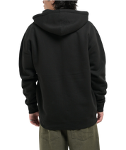 Lil Pigeon Embroidered Zip Up Hoodie - Black