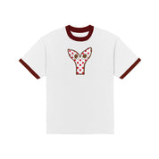Aapi Apple T-Shirt White/Brown Ringer