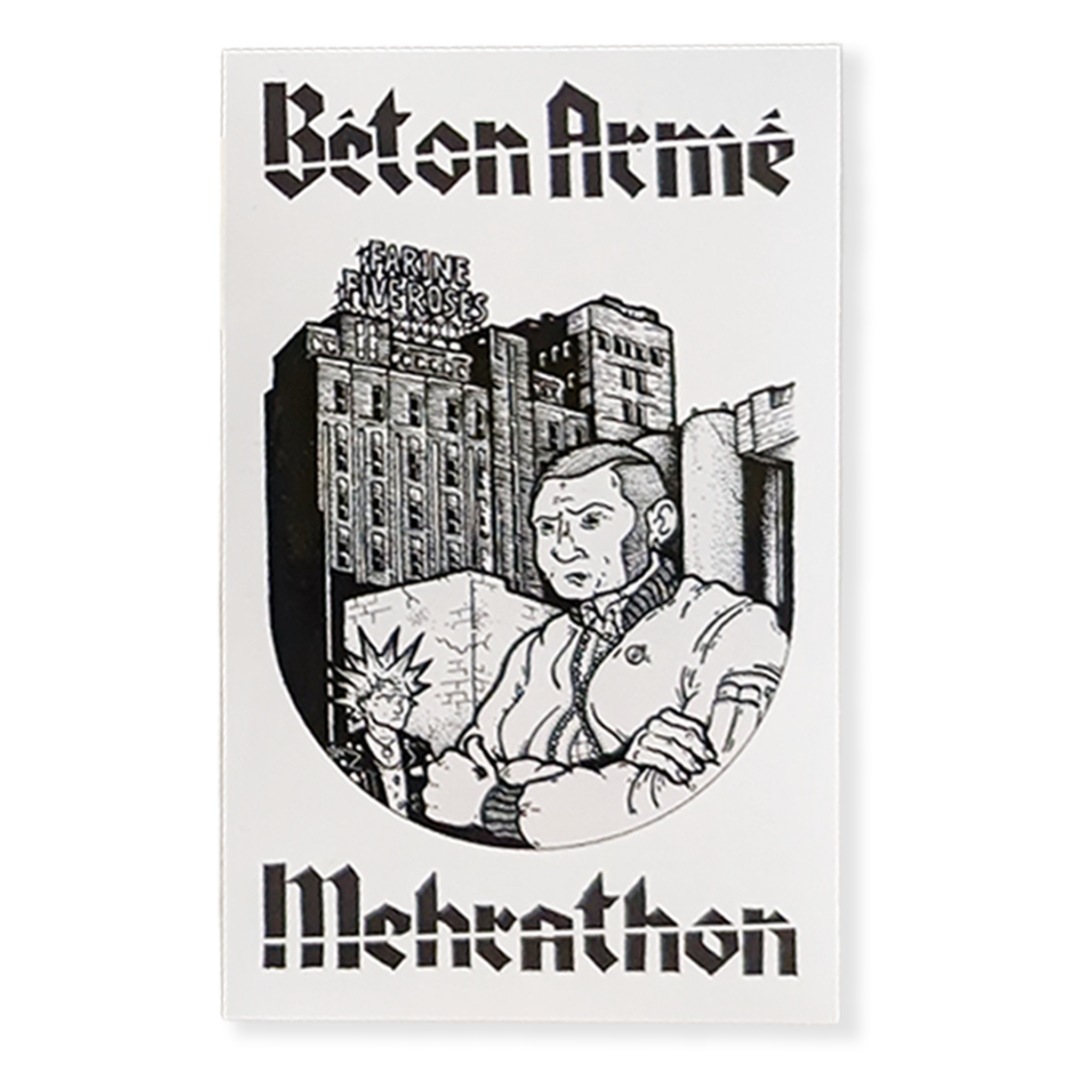 Mehrathon x Béton Armé Smash Racism Sticker Pack - Noir/Blanc