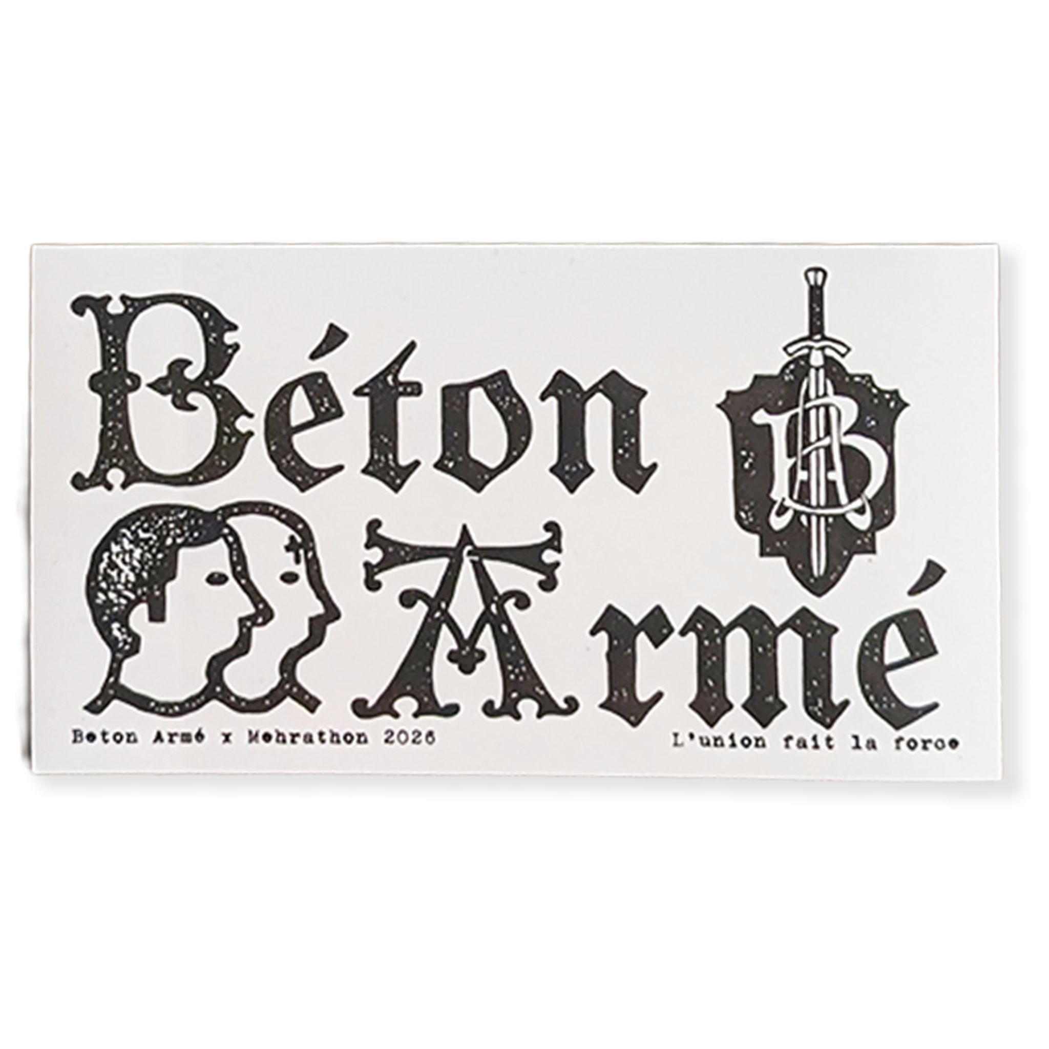 Mehrathon x Béton Armé Smash Racism Sticker Pack - Noir/Blanc