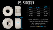 Skate Park Formula Cab Bat Wings Sidecuts 84B/104A - White