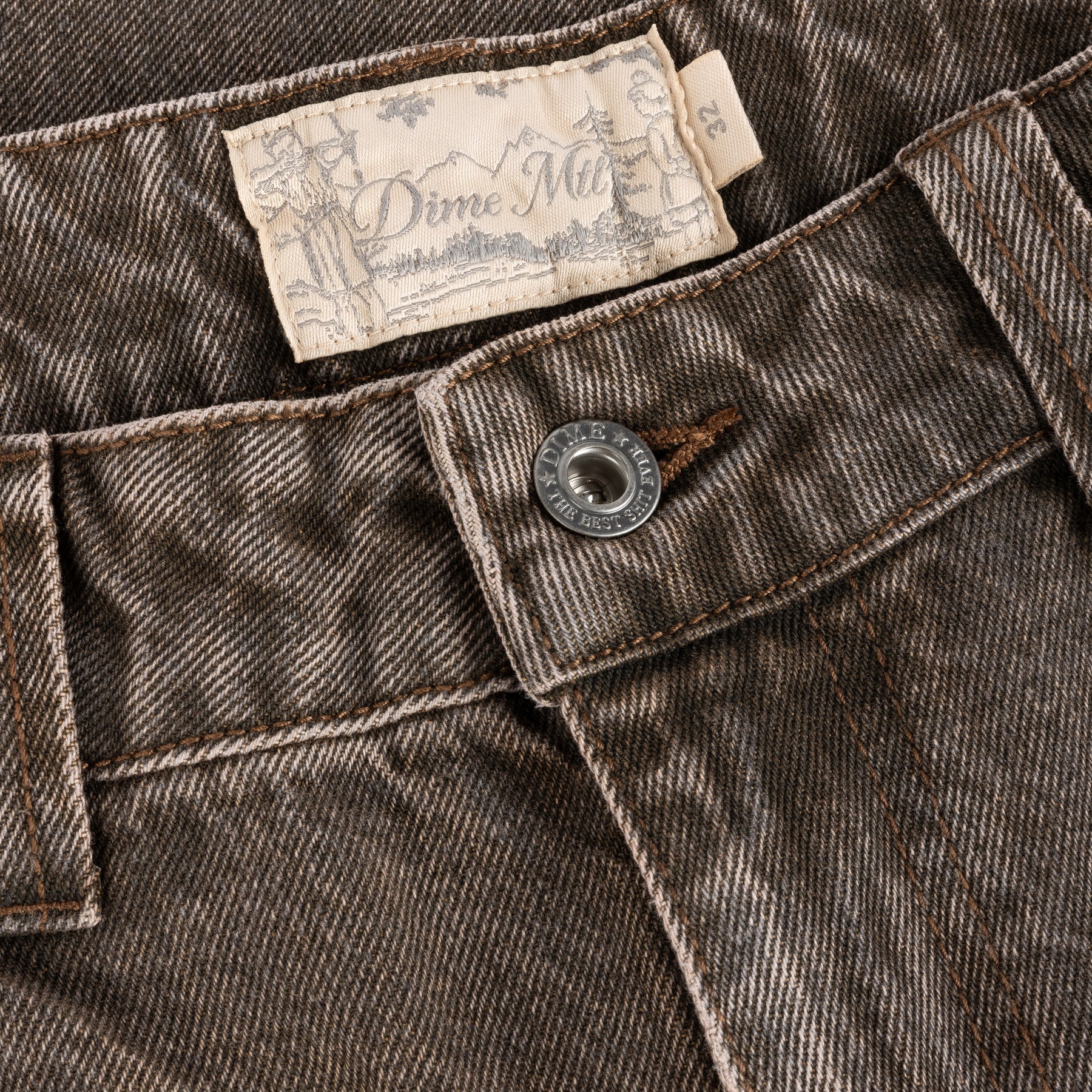 Pantalon en jean ample - Marron sablé