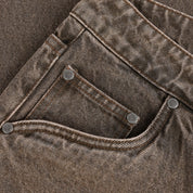 Pantalon en jean ample - Marron sablé