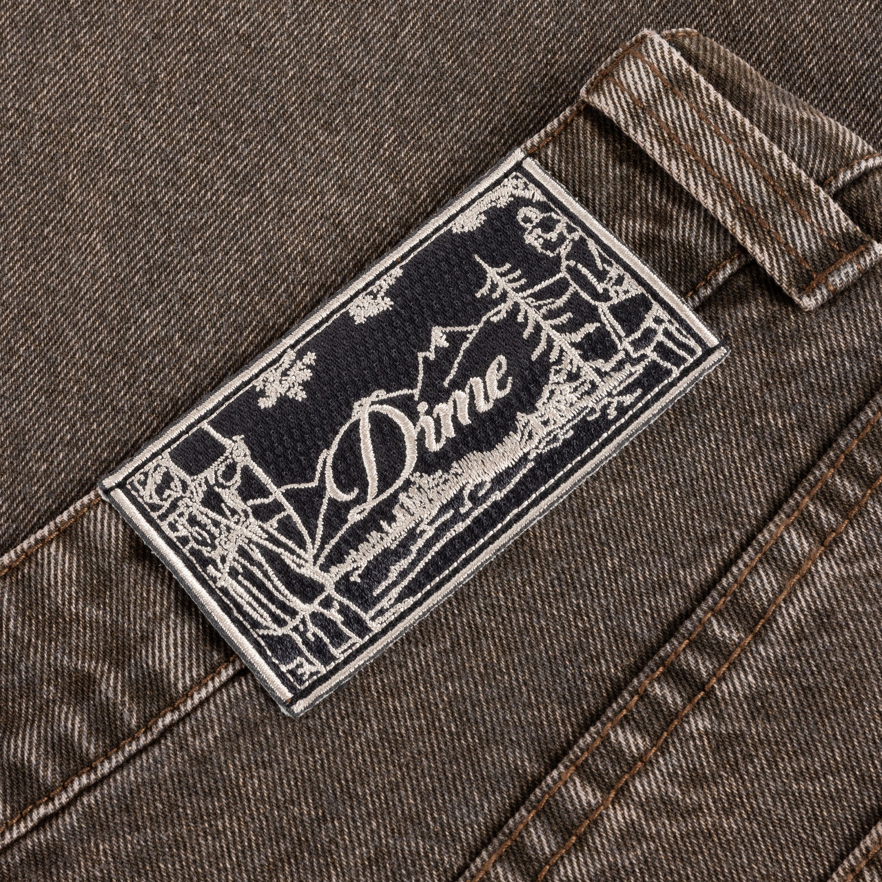 Pantalon en jean ample - Marron sablé