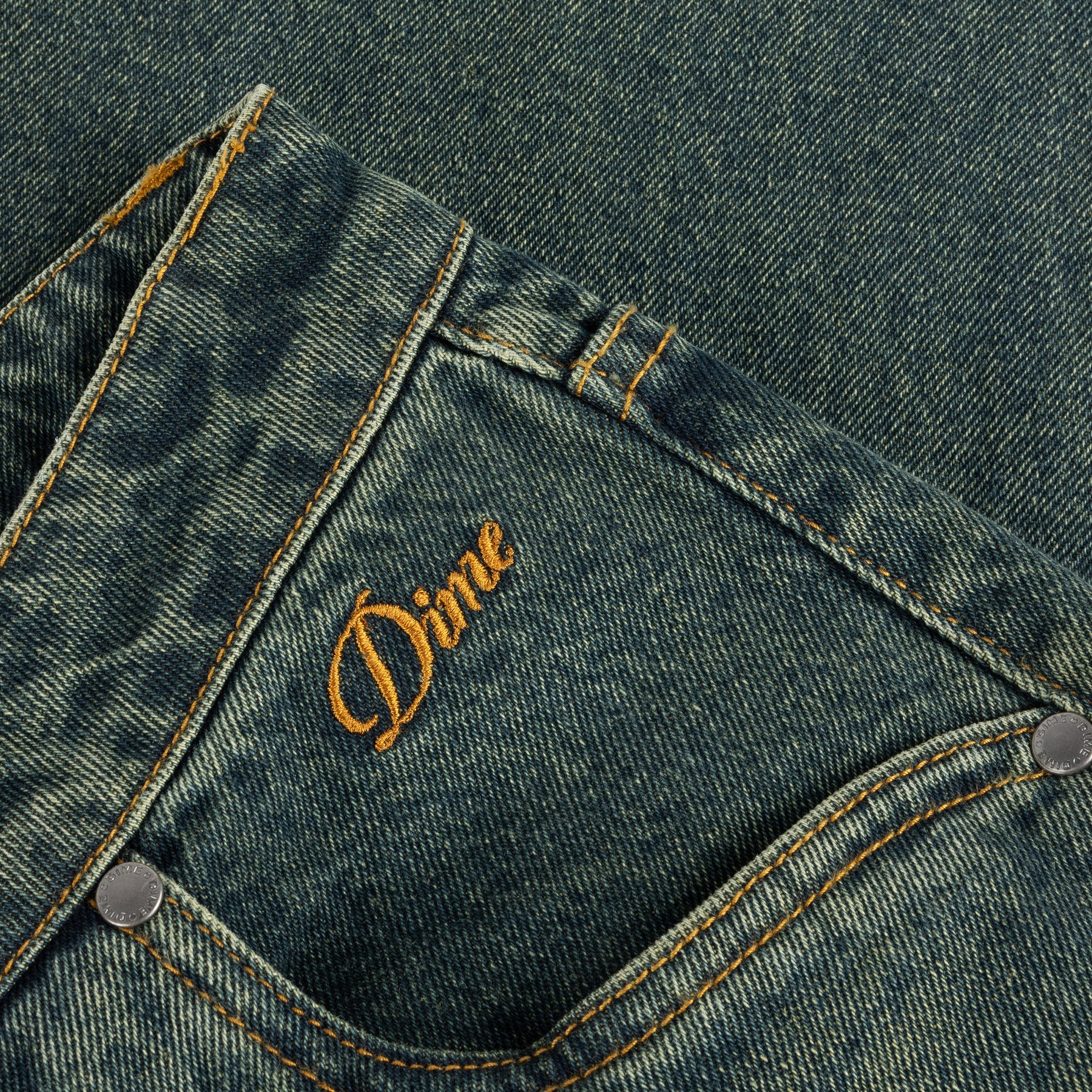 Dime Baggy Denim Pants - Sandblasted Pine – Palm Isle Skateshop