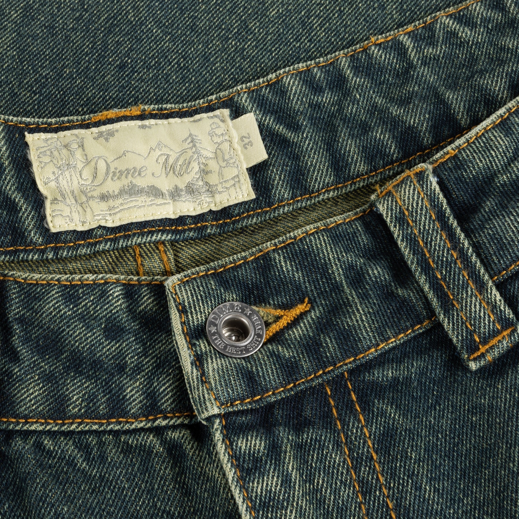 Pantalon en jean ample - Pin sablé