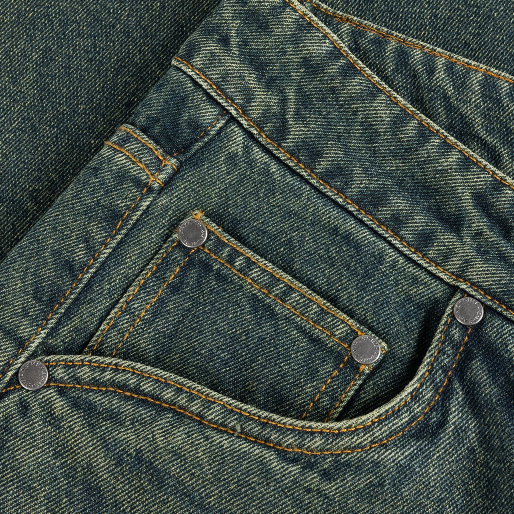 Pantalon en jean ample - Pin sablé