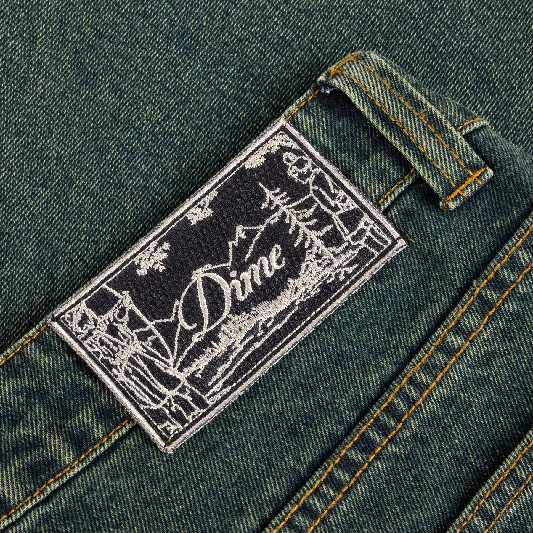Pantalon en jean ample - Pin sablé