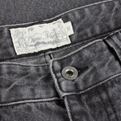 Pantalon droit en jean - Noir délavé