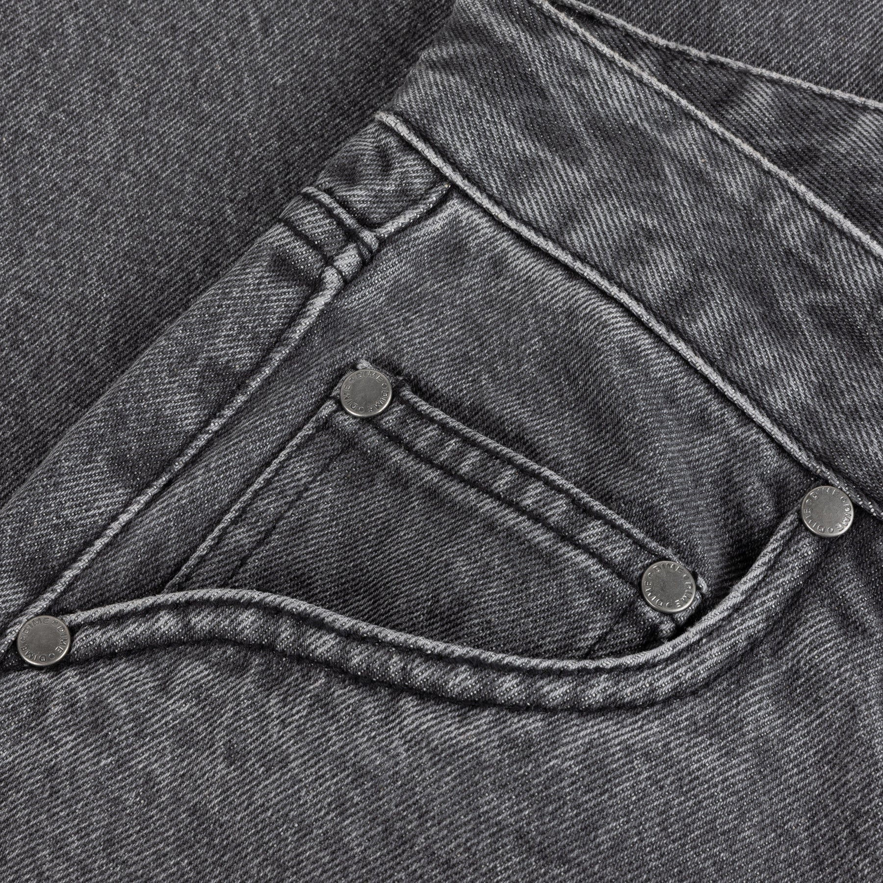 Pantalon droit en jean - Noir délavé