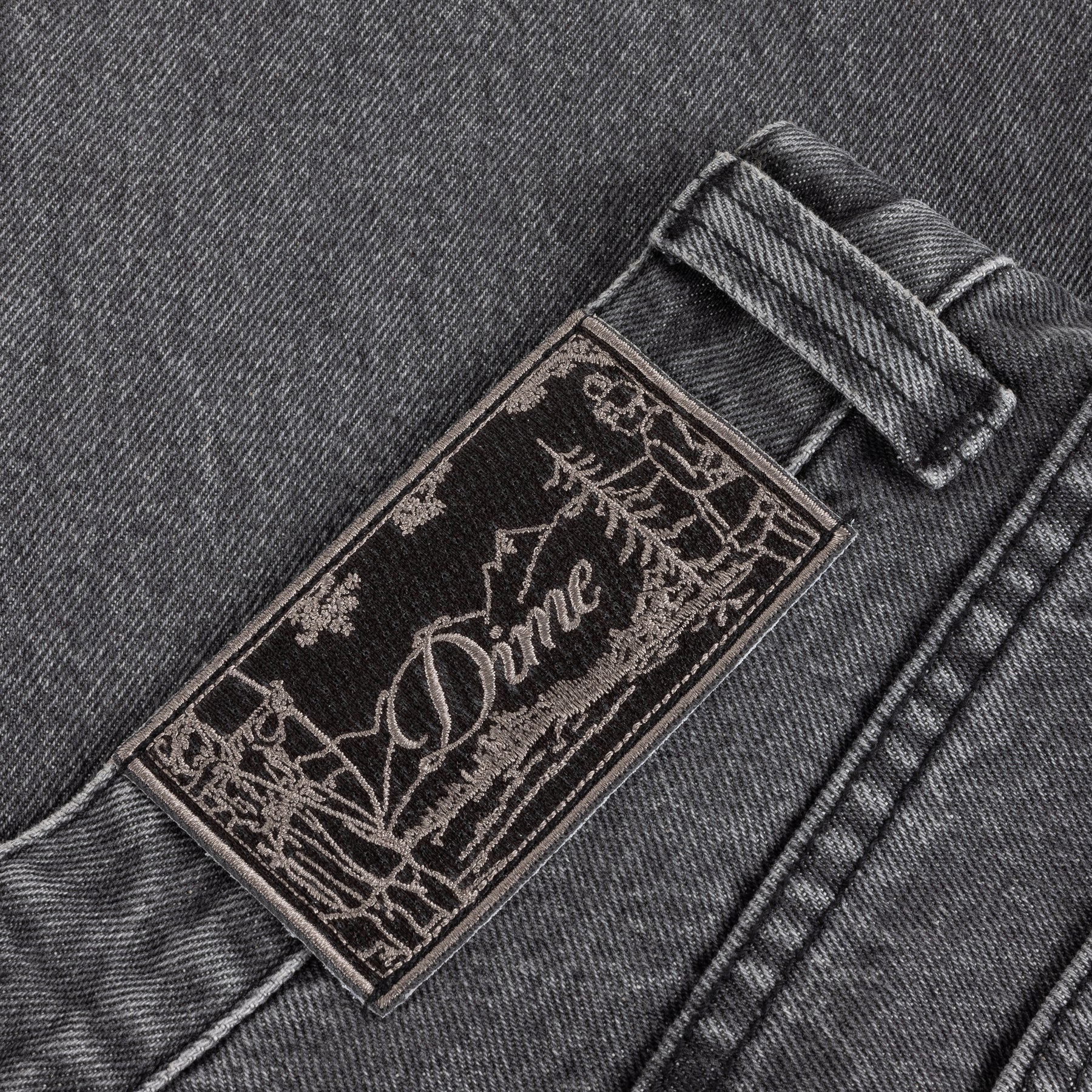 Pantalon droit en jean - Noir délavé