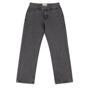 Pantalon droit en jean - Noir délavé