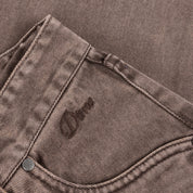 Pantalon droit en jean - Marron délavé
