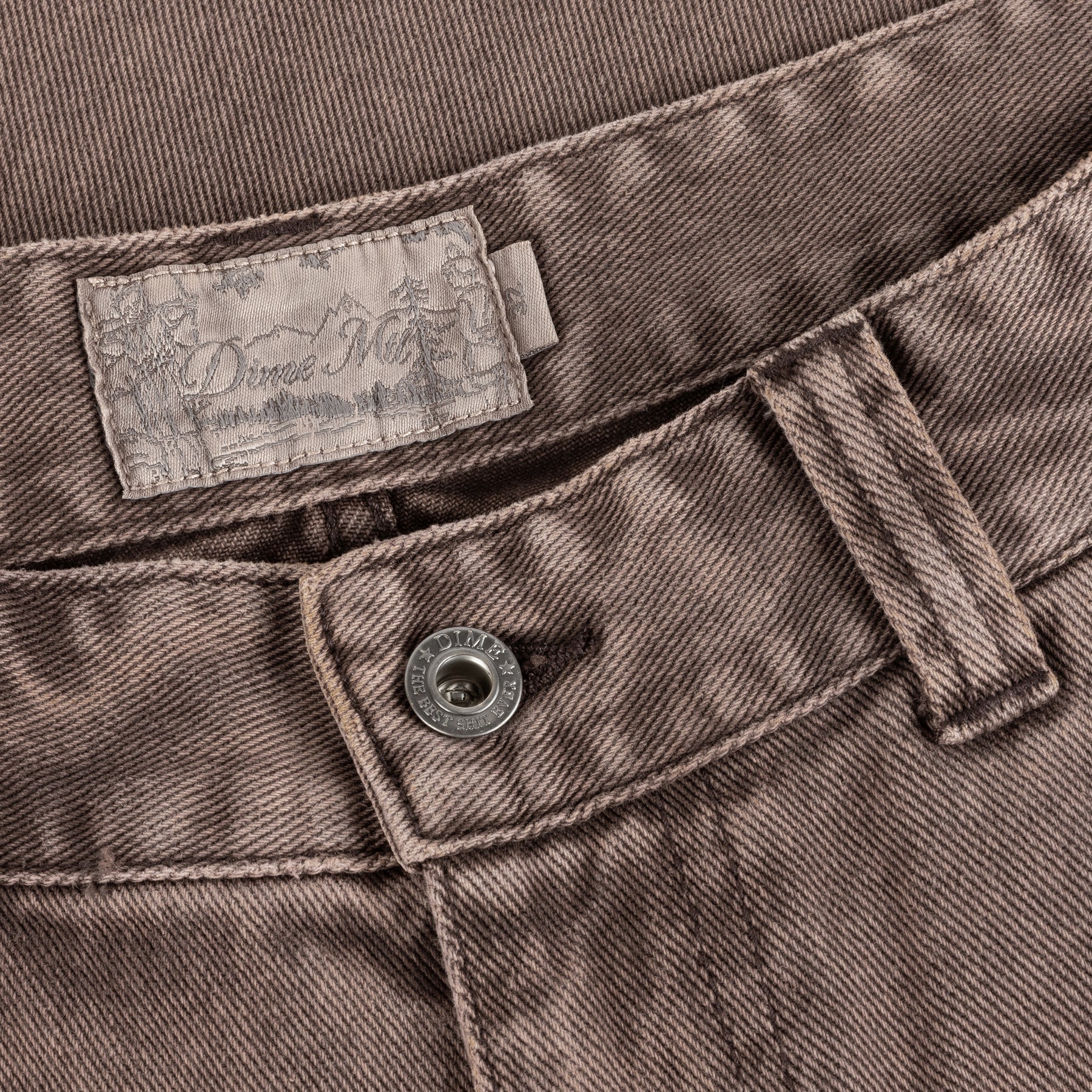 Pantalon droit en jean - Marron délavé