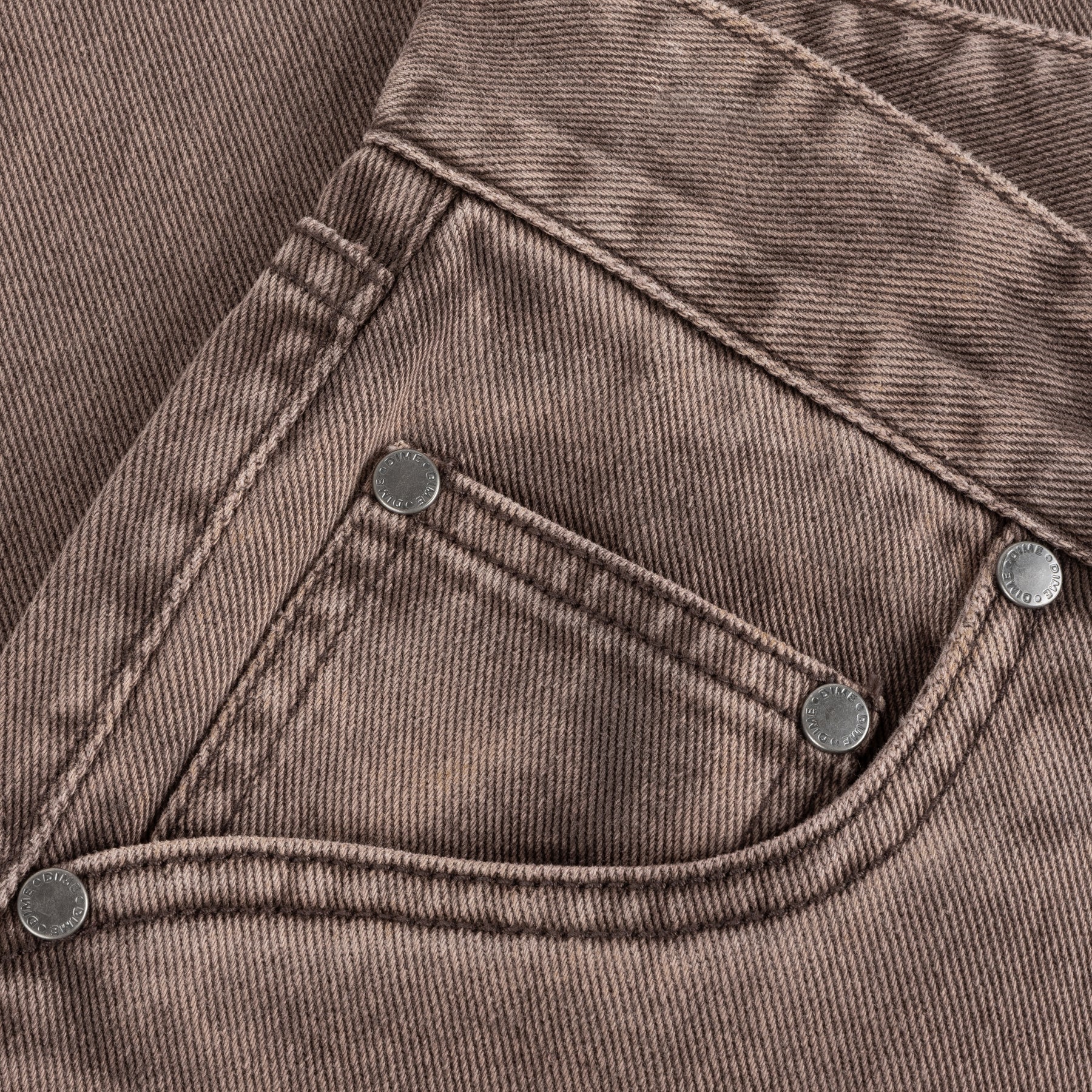 Pantalon droit en jean - Marron délavé