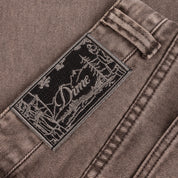 Pantalon droit en jean - Marron délavé