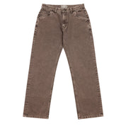 Pantalon droit en jean - Marron délavé