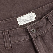 Baggy Denim Pants - Sandblasted Dark Brown