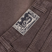 Baggy Denim Pants - Sandblasted Dark Brown