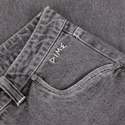Baggy Wink Denim Pants - Faded Black