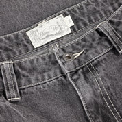 Baggy Wink Denim Pants - Faded Black