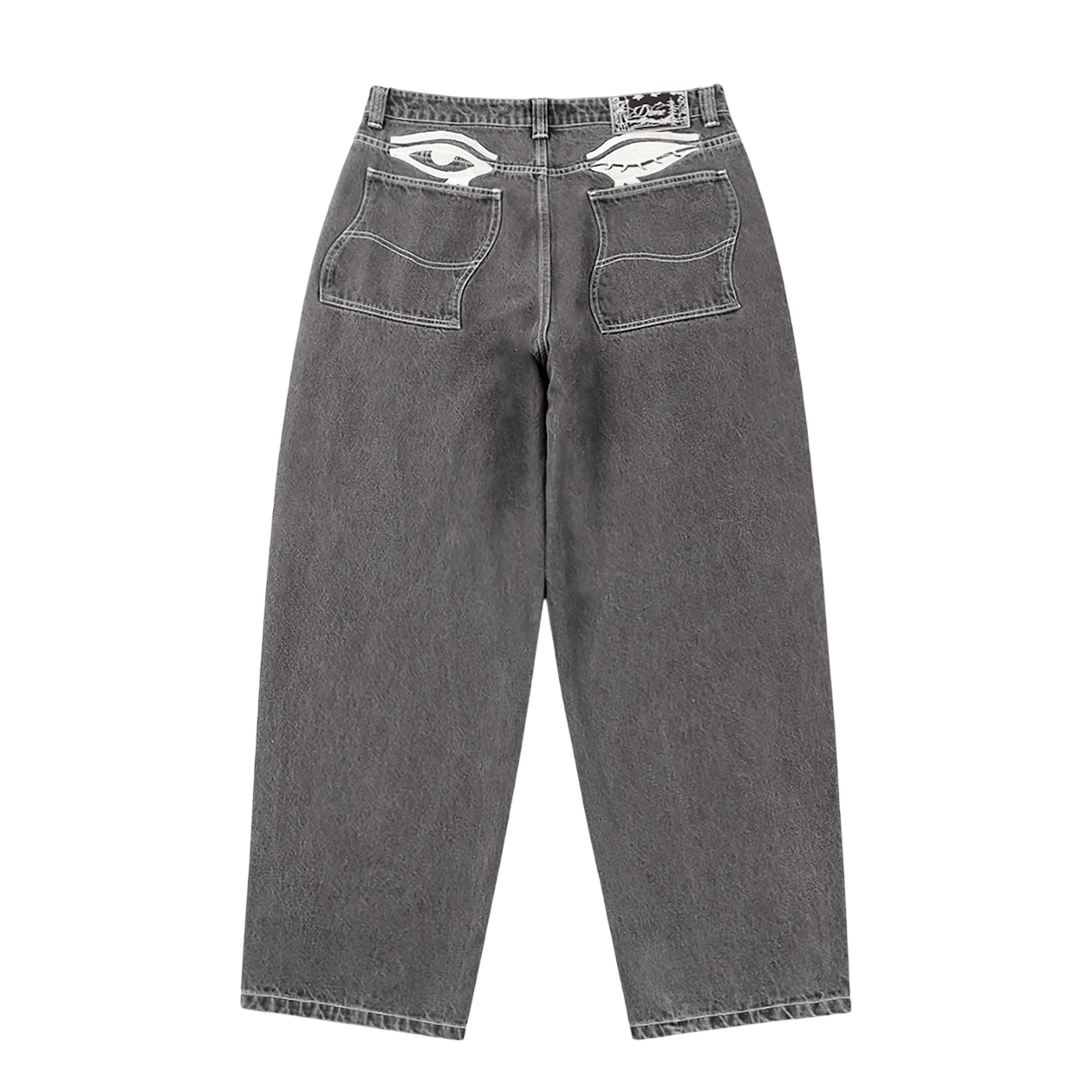Baggy Wink Denim Pants - Faded Black
