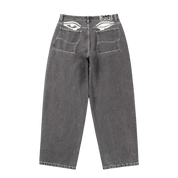 Baggy Wink Denim Pants - Faded Black