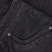 Relaxed Denim Pants - Black Washed