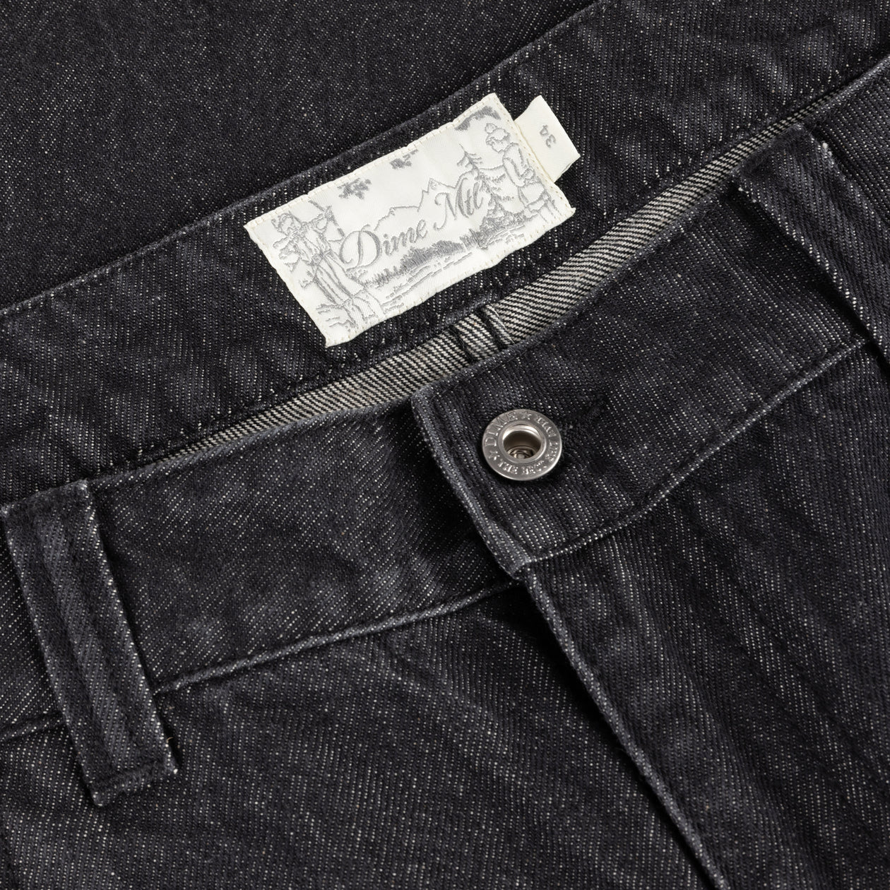 Relaxed Denim Pants - Black Washed